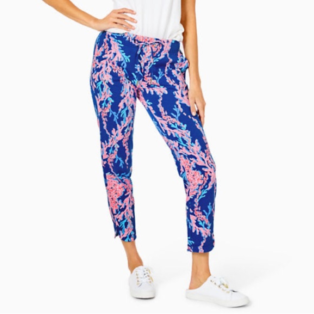 Lilly Pulitzer Emora Knit Pants Borealis Blue Swim on Over